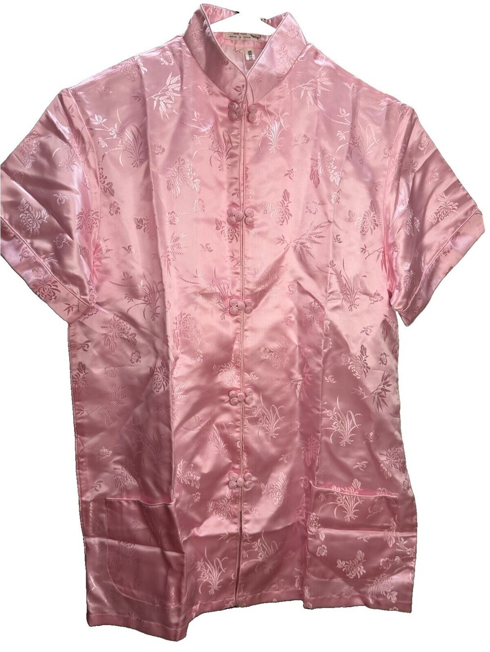Vintage Double Peach 100% Silk Chinese Top